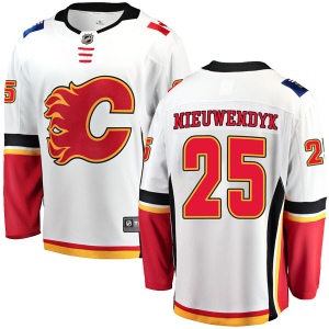 Men's Joe Nieuwendyk Calgary Flames Breakaway Away Jersey - White