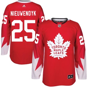 Men's Joe Nieuwendyk Toronto Maple Leafs Authentic Alternate Jersey - Red