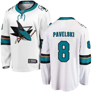 Men's Joe Pavelski San Jose Sharks Breakaway Away Jersey - White