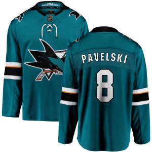 Men's Joe Pavelski San Jose Sharks Home Breakaway Jersey - Teal