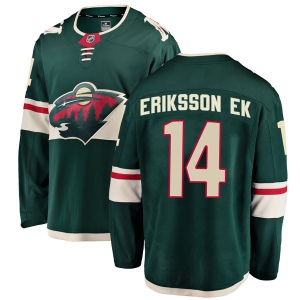 Men's Joel Eriksson Ek Minnesota Wild Breakaway Home Jersey - Green