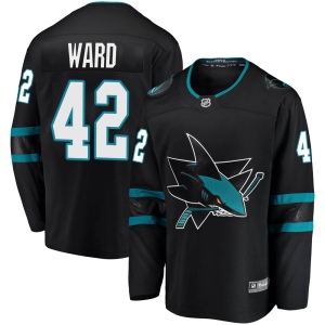 Men's Joel Ward San Jose Sharks Breakaway Alternate Jersey - Black