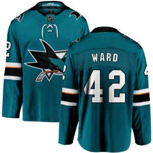 Men's Joel Ward San Jose Sharks Home Breakaway Jersey - Teal