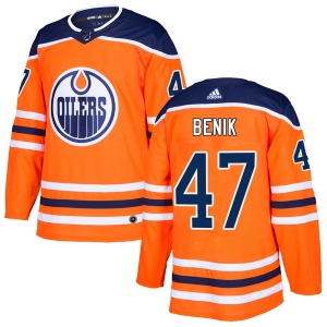 Men's Joey Benik Edmonton Oilers Authentic r Home Jersey - Orange