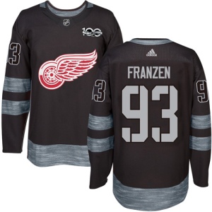 Men's Johan Franzen Detroit Red Wings Authentic 1917-2017 100th Anniversary Jersey - Black