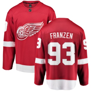 Men's Johan Franzen Detroit Red Wings Home Breakaway Jersey - Red