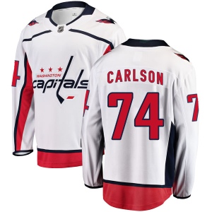 Men's John Carlson Washington Capitals Breakaway Away Jersey - White