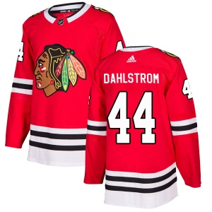 Men's John Dahlstrom Chicago Blackhawks Authentic Home Jersey - Red