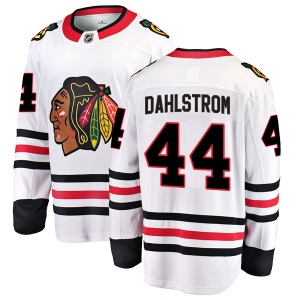 Men's John Dahlstrom Chicago Blackhawks Breakaway Away Jersey - White