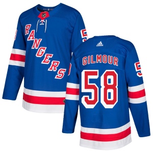 Men's John Gilmour New York Rangers Authentic Home Jersey - Royal Blue