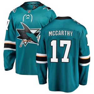 Men's John McCarthy San Jose Sharks Breakaway Home Jersey - Teal