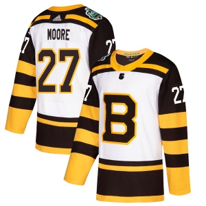 Men's John Moore Boston Bruins Authentic 2019 Winter Classic Jersey - White