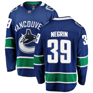 Men's John Negrin Vancouver Canucks Breakaway Home Jersey - Blue