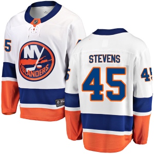 Men's John Stevens New York Islanders Breakaway Away Jersey - White