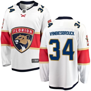 Men's John Vanbiesbrouck Florida Panthers Breakaway Away Jersey - White