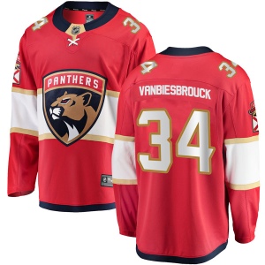 Men's John Vanbiesbrouck Florida Panthers Breakaway Home Jersey - Red