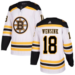 Men's John Wensink Boston Bruins Authentic Away Jersey - White