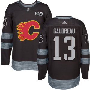 Men's Johnny Gaudreau Calgary Flames Authentic 1917-2017 100th Anniversary Jersey - Black