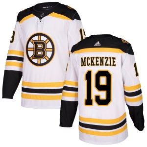 Men's Johnny Mckenzie Boston Bruins Authentic Away Jersey - White