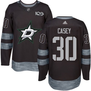 Men's Jon Casey Dallas Stars Authentic 1917-2017 100th Anniversary Jersey - Black