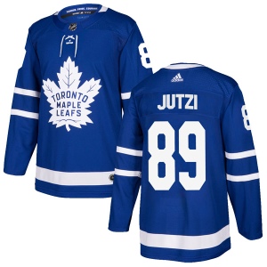 Men's Jon Jutzi Toronto Maple Leafs Authentic Home Jersey - Blue