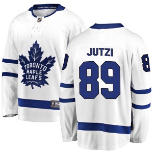 Men's Jon Jutzi Toronto Maple Leafs Breakaway Away Jersey - White