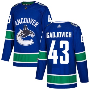 Men's Jonah Gadjovich Vancouver Canucks Authentic Home Jersey - Blue