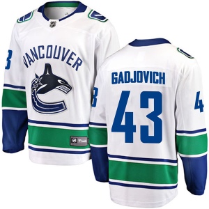 Men's Jonah Gadjovich Vancouver Canucks Breakaway Away Jersey - White