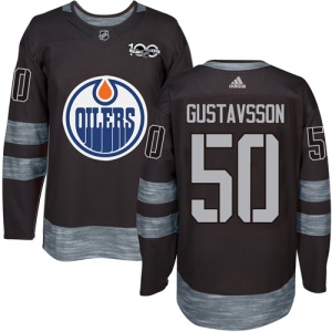 Men's Jonas Gustavsson Edmonton Oilers Authentic 1917-2017 100th Anniversary Jersey - Black