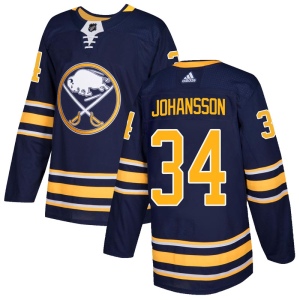 Men's Jonas Johansson Buffalo Sabres Authentic Home Jersey - Navy