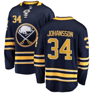 Men's Jonas Johansson Buffalo Sabres Breakaway Home Jersey - Navy Blue