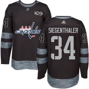 Men's Jonas Siegenthaler Washington Capitals Authentic 1917-2017 100th Anniversary Jersey - Black