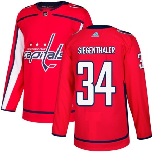 Men's Jonas Siegenthaler Washington Capitals Authentic Jersey - Red