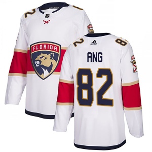 Men's Jonathan Ang Florida Panthers Authentic Away Jersey - White