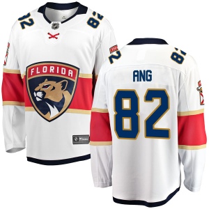 Men's Jonathan Ang Florida Panthers Breakaway Away Jersey - White