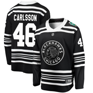 Men's Jonathan Carlsson Chicago Blackhawks 2019 Winter Classic Breakaway Jersey - Black