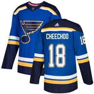 Men's Jonathan Cheechoo St. Louis Blues Authentic Home Jersey - Blue