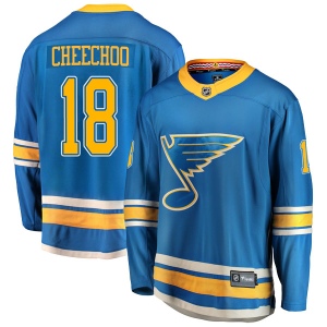 Men's Jonathan Cheechoo St. Louis Blues Breakaway Alternate Jersey - Blue