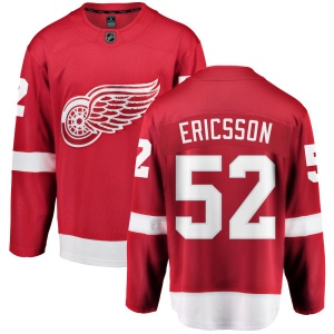 Men's Jonathan Ericsson Detroit Red Wings Home Breakaway Jersey - Red