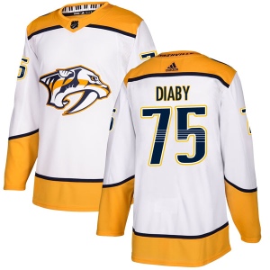 Men's Jonathan-Ismael Diaby Nashville Predators Authentic Away Jersey - White