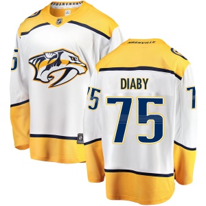 Men's Jonathan-Ismael Diaby Nashville Predators Breakaway Away Jersey - White