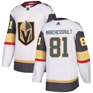 Men's Jonathan Marchessault Vegas Golden Knights Authentic White Away Jersey - Gold