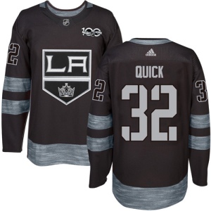 Men's Jonathan Quick Los Angeles Kings Authentic 1917-2017 100th Anniversary Jersey - Black