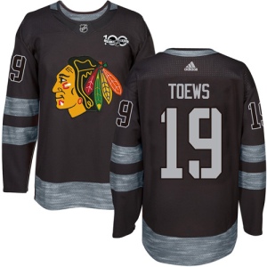 Men's Jonathan Toews Chicago Blackhawks Authentic 1917-2017 100th Anniversary Jersey - Black