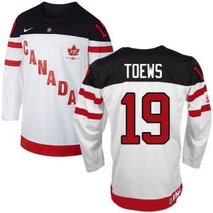 Men's Jonathan Toews Team Canada Premier 100th Anniversary Olympic Hockey Jersey - White