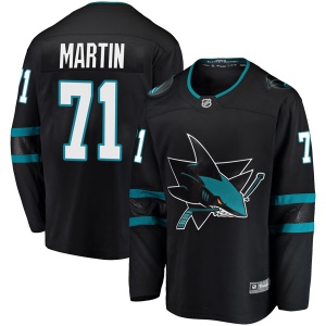 Men's Jonathon Martin San Jose Sharks Breakaway Alternate Jersey - Black