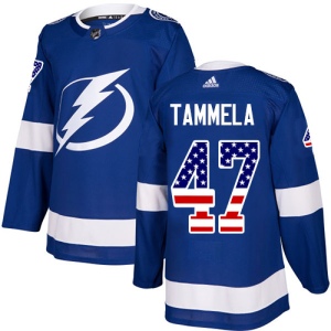 Men's Jonne Tammela Tampa Bay Lightning Authentic USA Flag Fashion Jersey - Blue