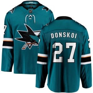 Men's Joonas Donskoi San Jose Sharks Home Breakaway Jersey - Teal