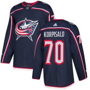 Men's Joonas Korpisalo Columbus Blue Jackets Authentic Jersey - Navy