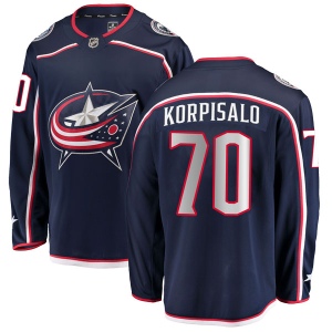 Men's Joonas Korpisalo Columbus Blue Jackets Breakaway Home Jersey - Navy